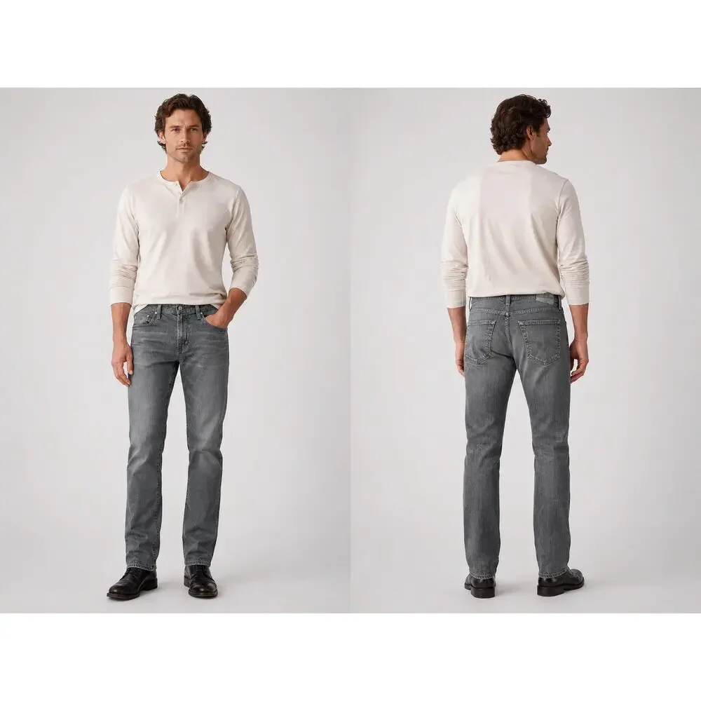 AG Adriano Goldschmied Graduate Tailored Leg Jeans Gray — Size 34